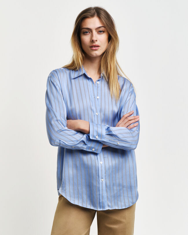 Camicia fluida a righe relaxed fit