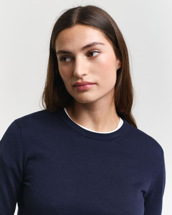 Maglia girocollo in maglia fine