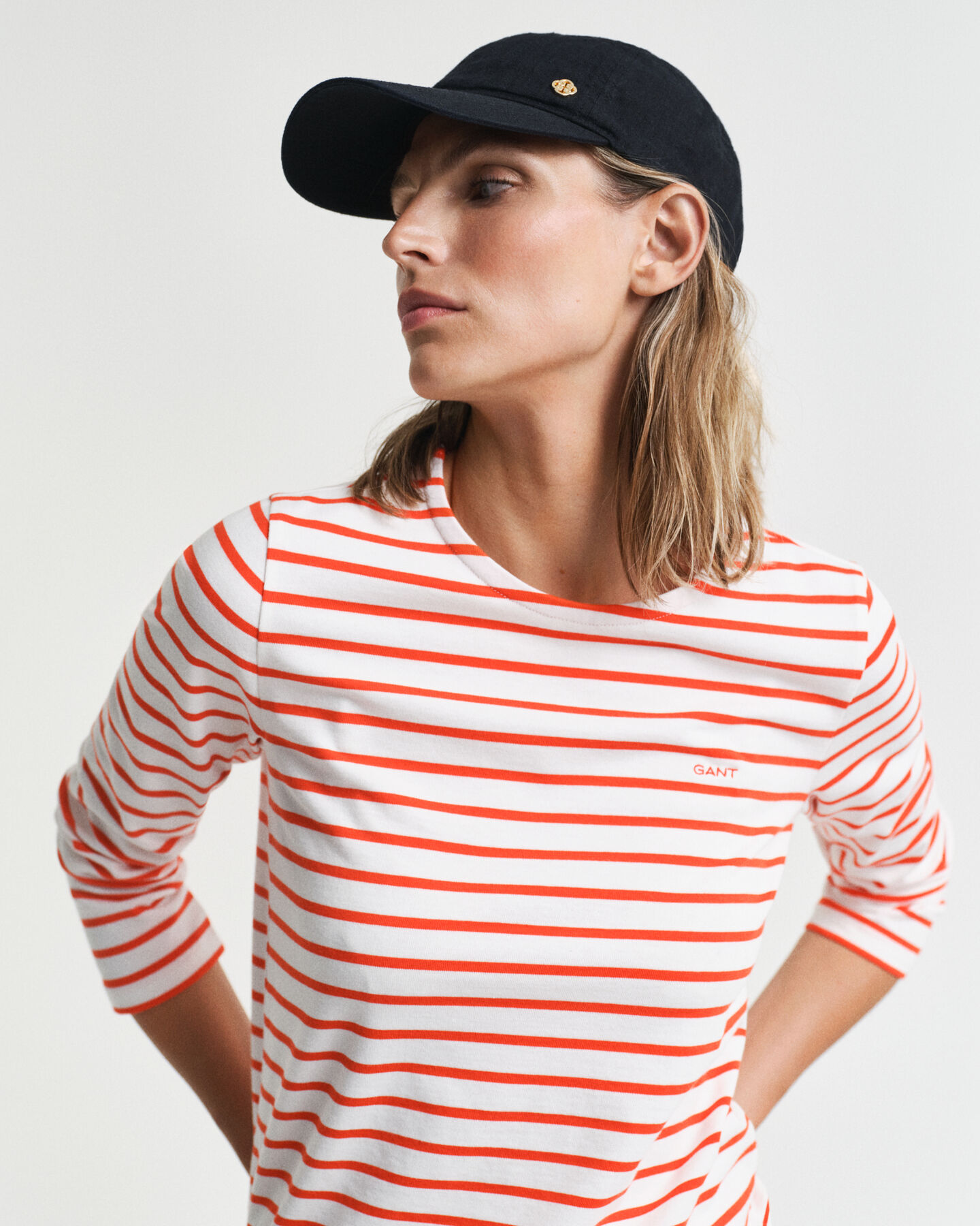 T-shirt Breton con maniche a 3/4