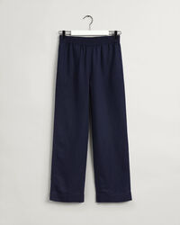 Pantaloni pull-on in lino-viscosa