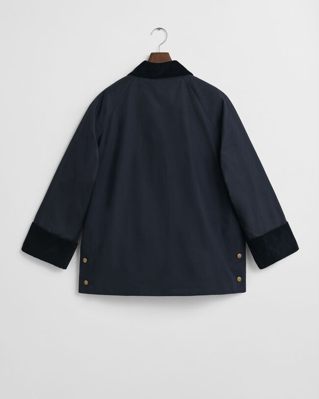 Giacca Double Decker in cotone cerata