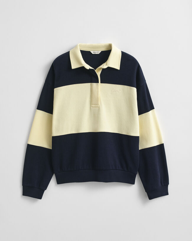 Rugger colour block in piqué a rilievo