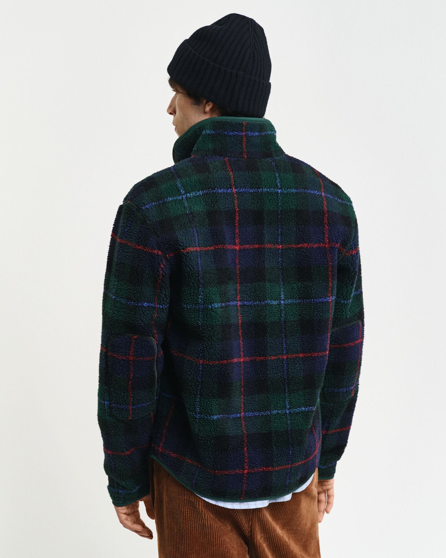 Giacca in pile a quadri