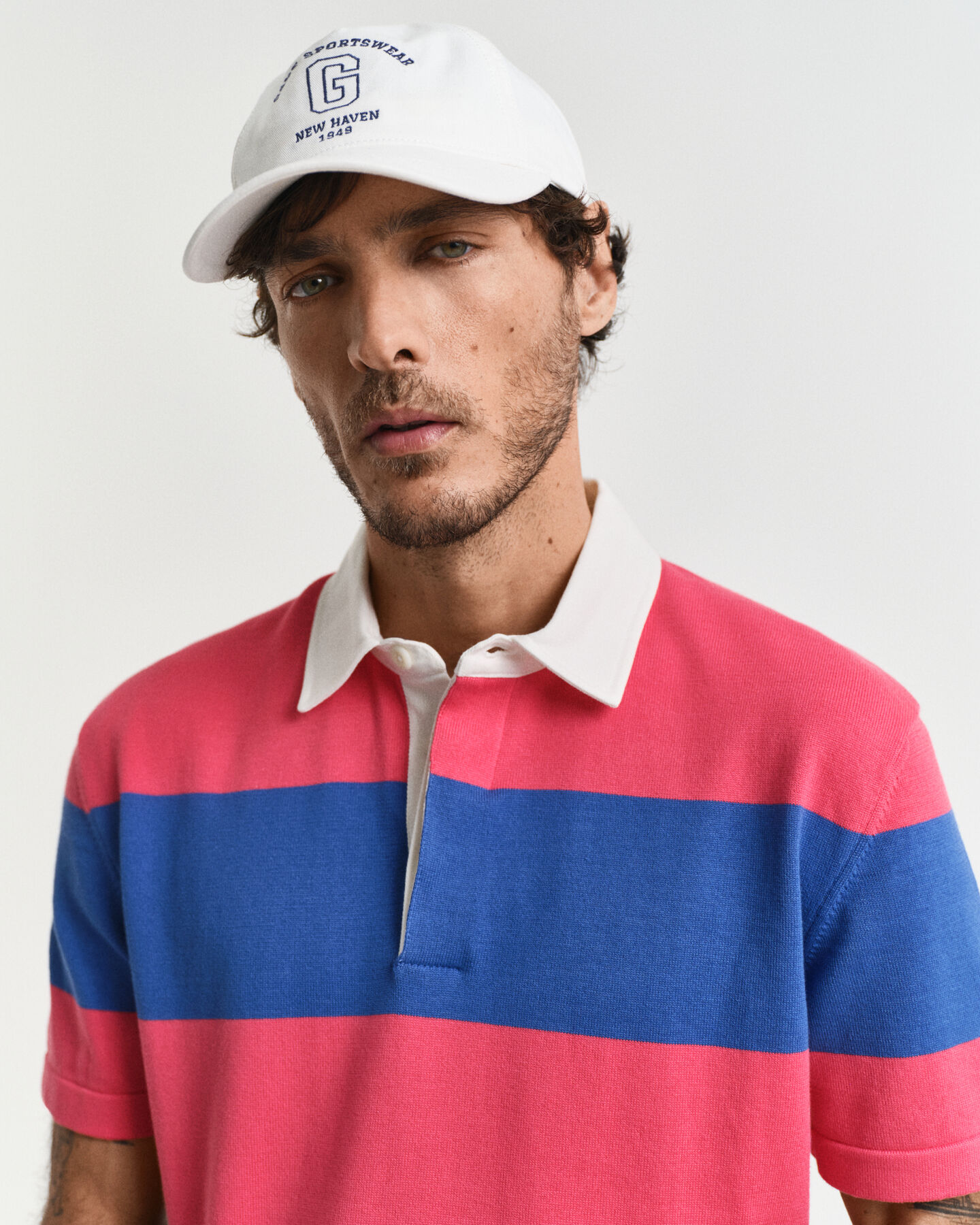 Polo in cotone a righe