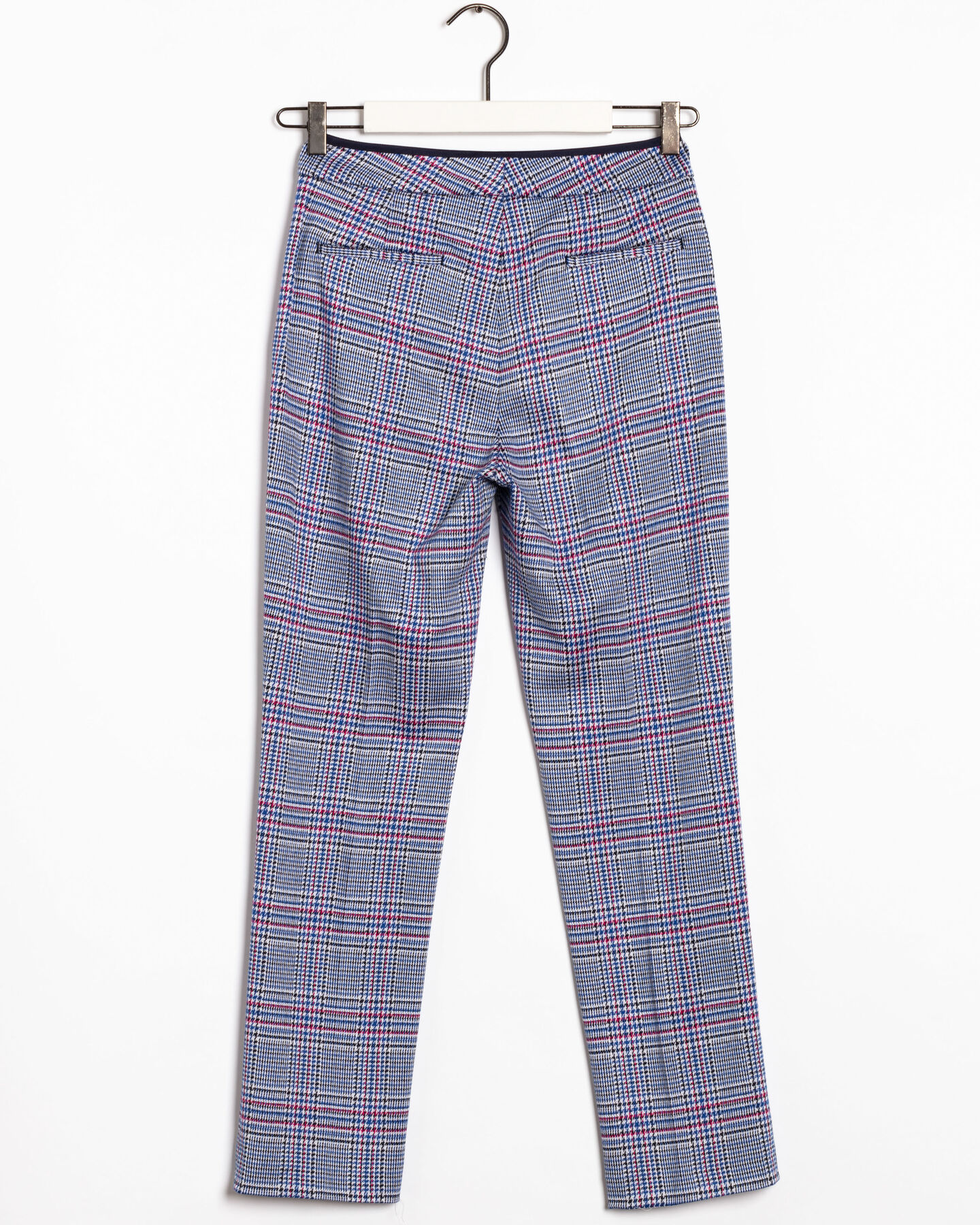 Pantaloni a sigaretta in jersey a quadri