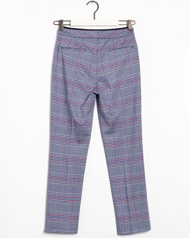 Pantaloni a sigaretta in jersey a quadri