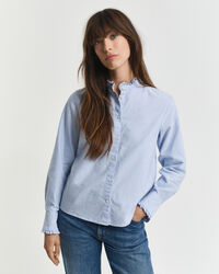 Blusa Oxford classica con volant
