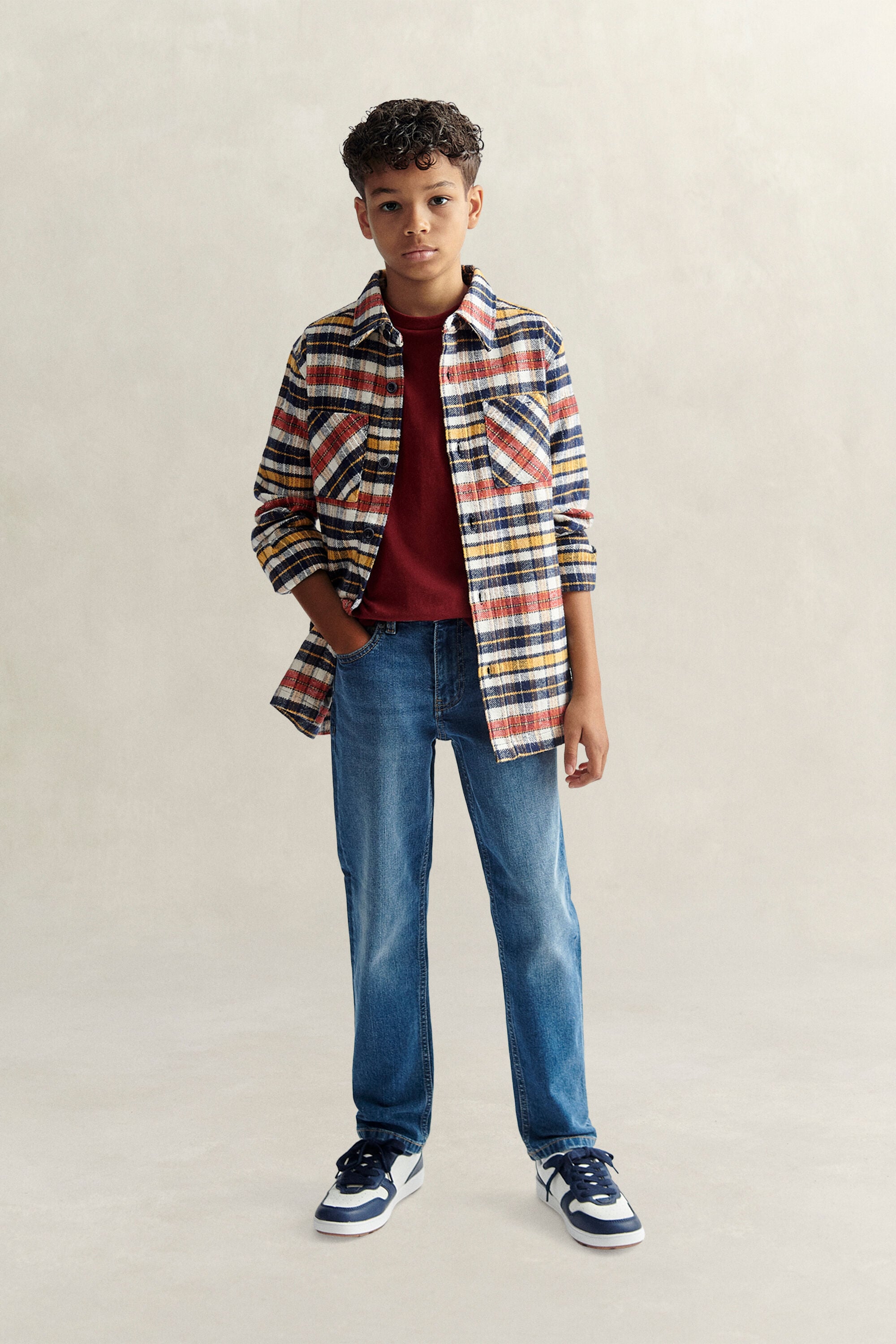 Camicia giacca a quadri Teen Boys