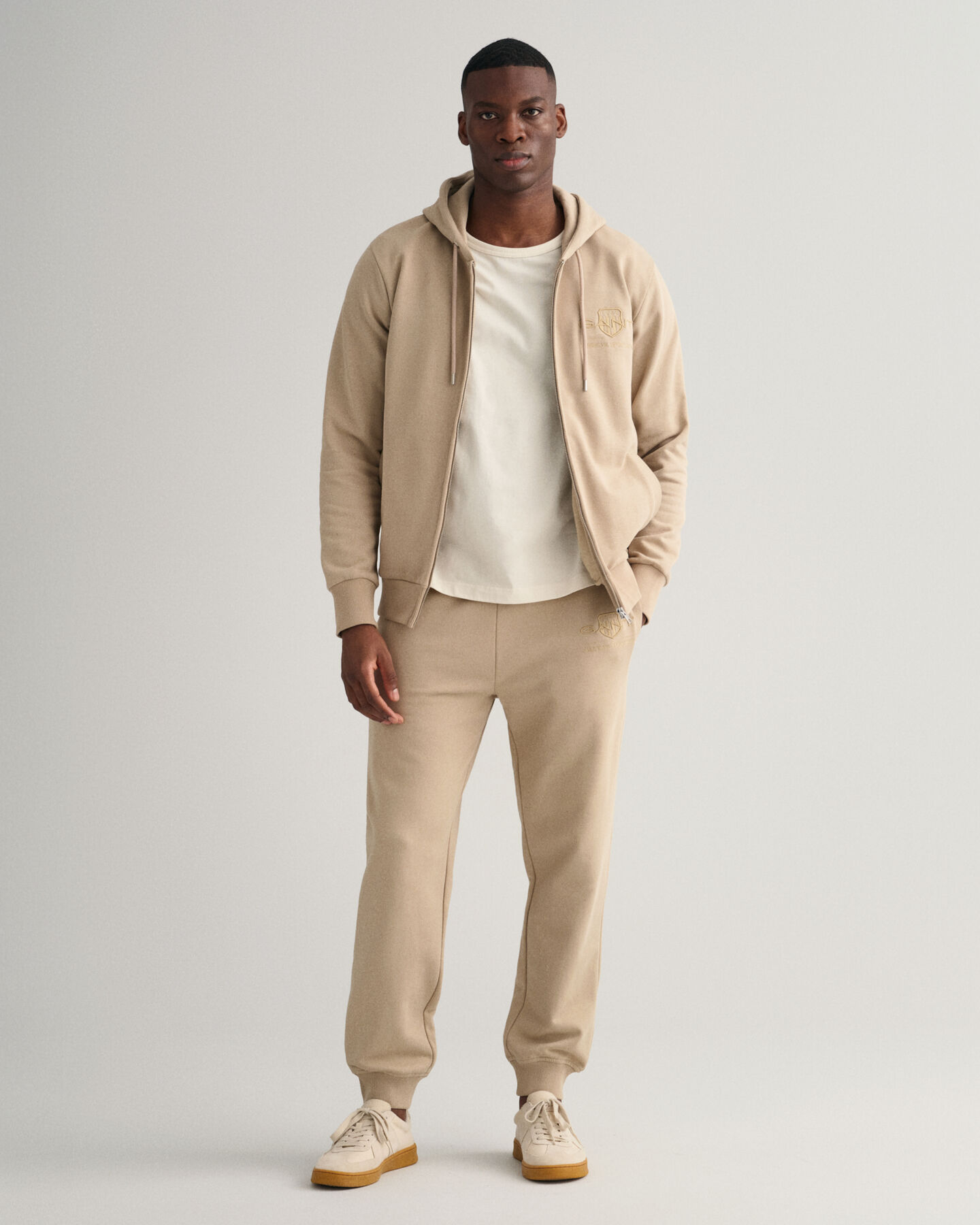 Felpa con zip e cappuccio Tonal Shield