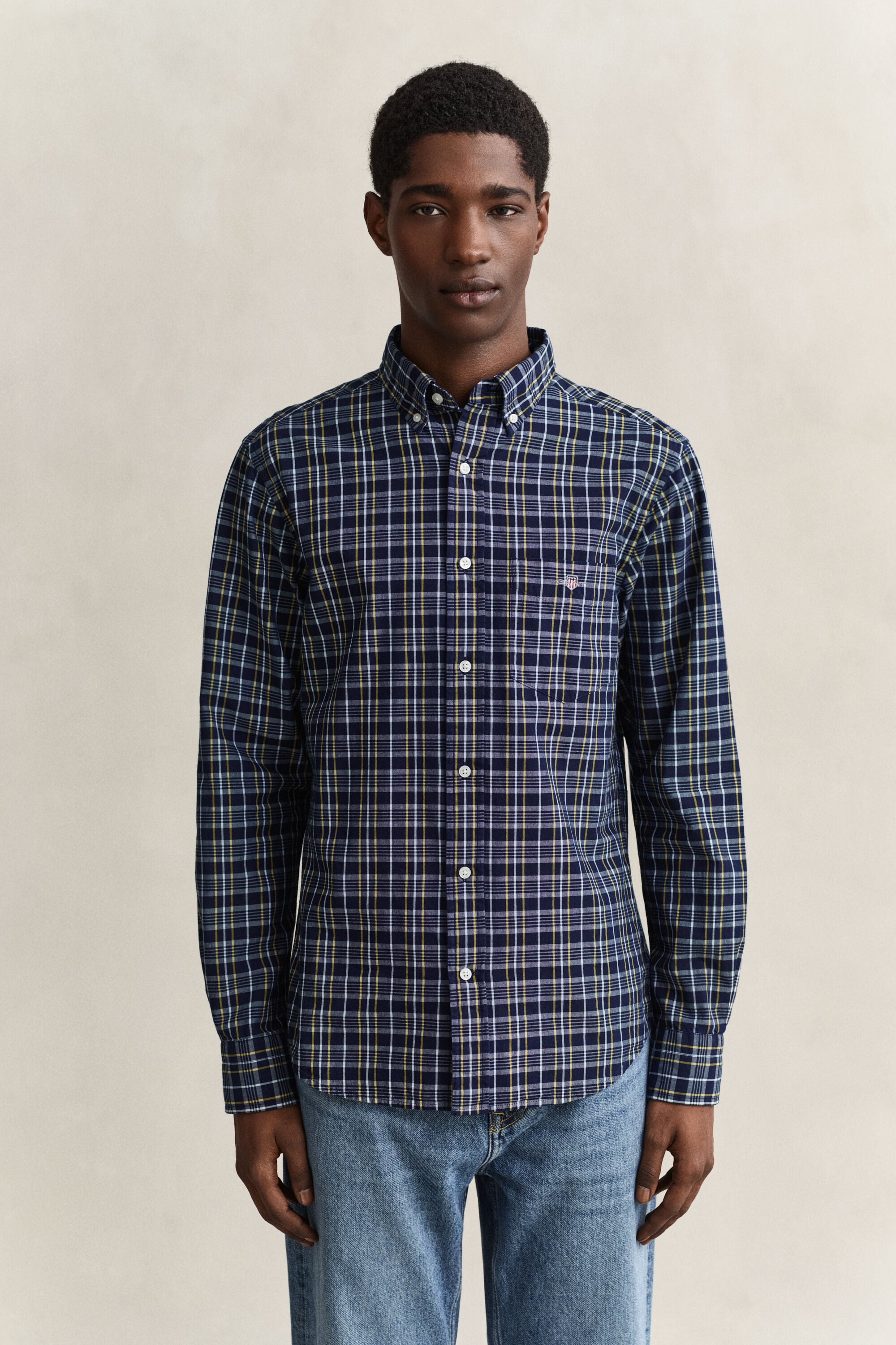 Camicia a quadri Archive in popeline