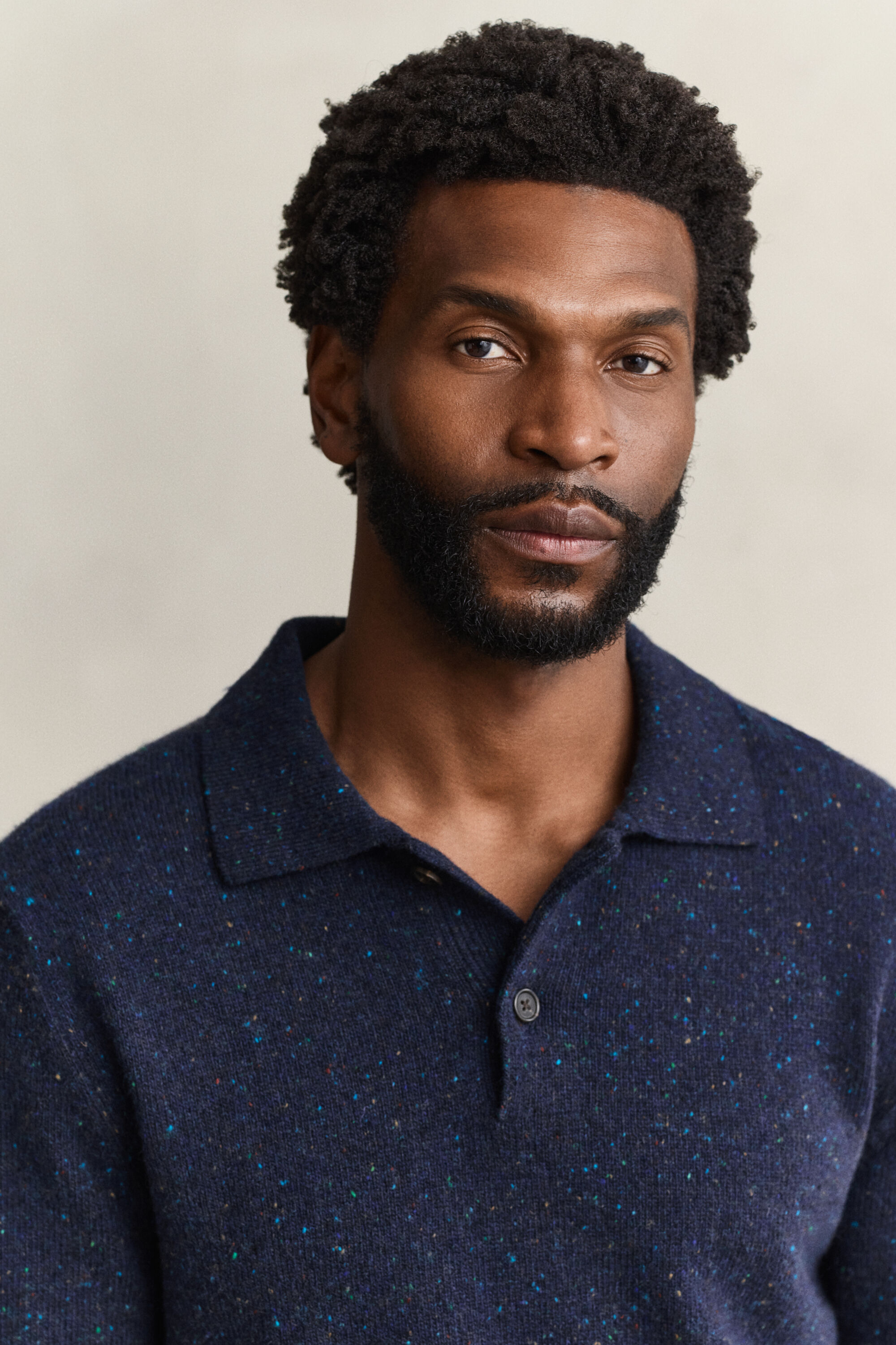 Maglia stile polo Nepps in misto lana