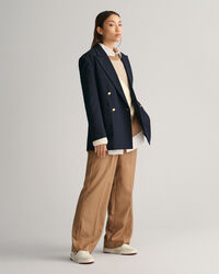 Maglia girocollo in cotone a blocchi di colore