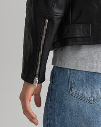 Giacca biker in pelle