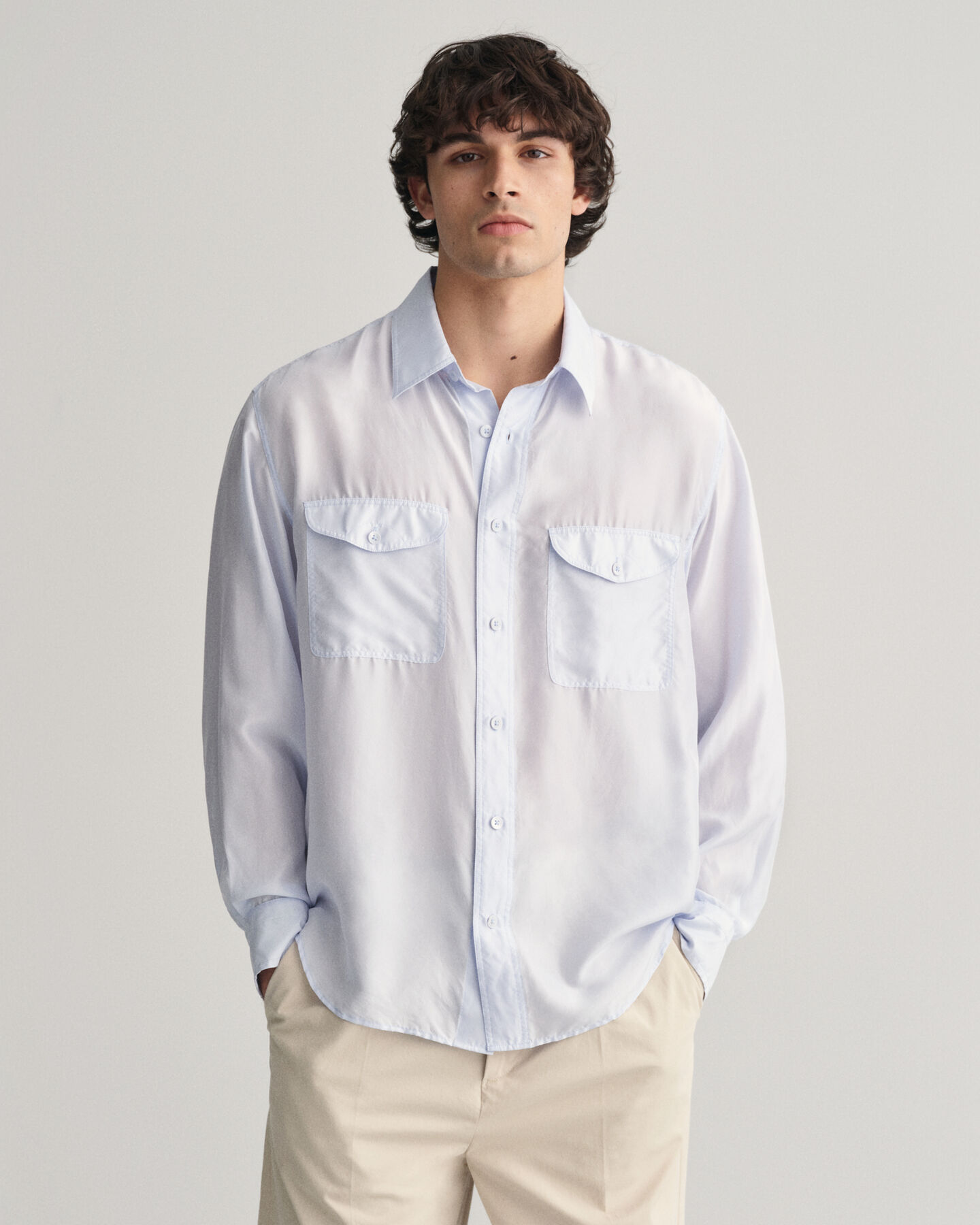 Camicia in seta relaxed fit