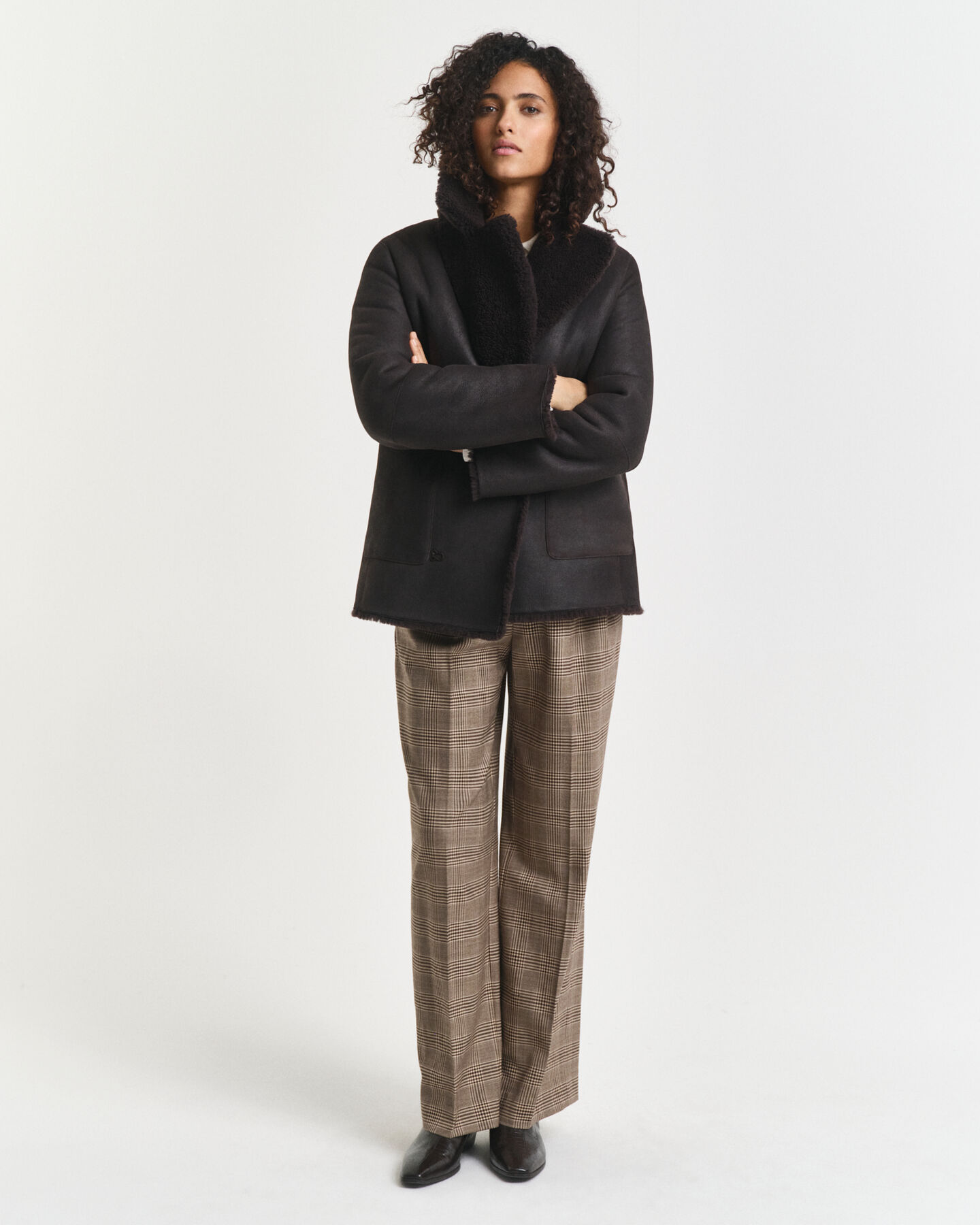 Cappotto in shearling double-face