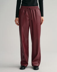 Pantaloni pull-on in finta pelle relaxed fit