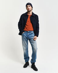 Maglia girocollo in finissima lana merino