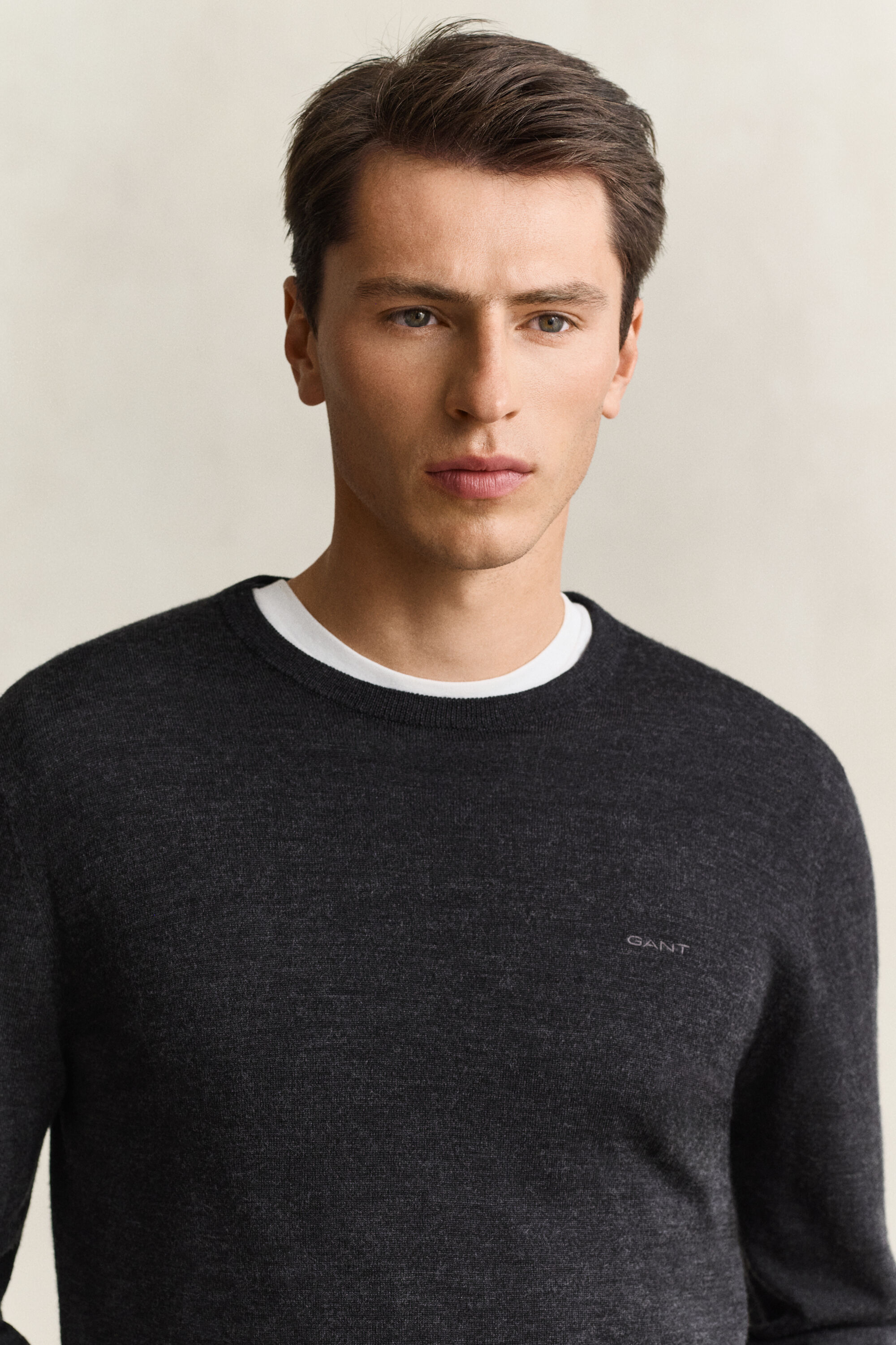 Maglia girocollo in lana merino