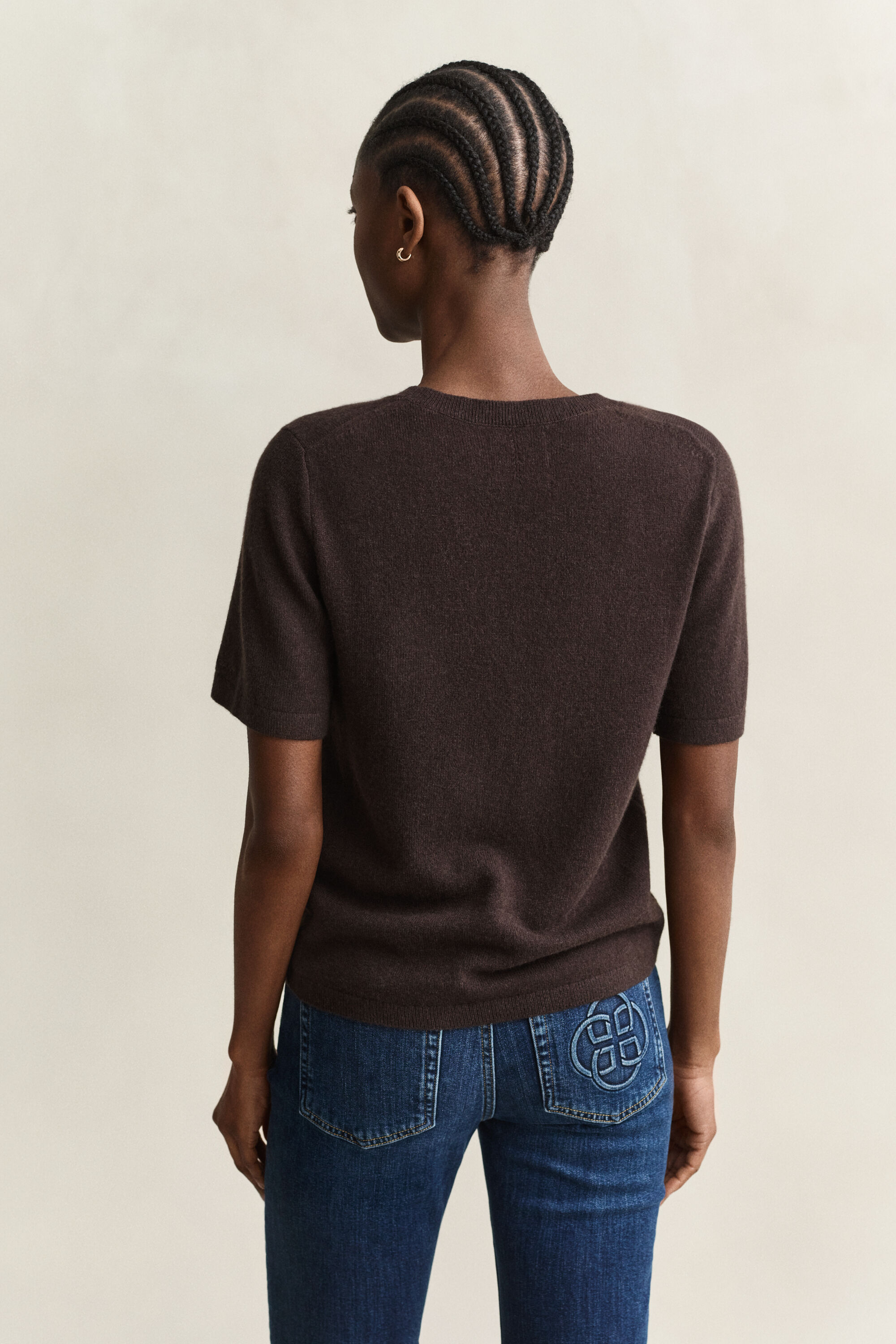 Maglia a maniche corte in cashmere