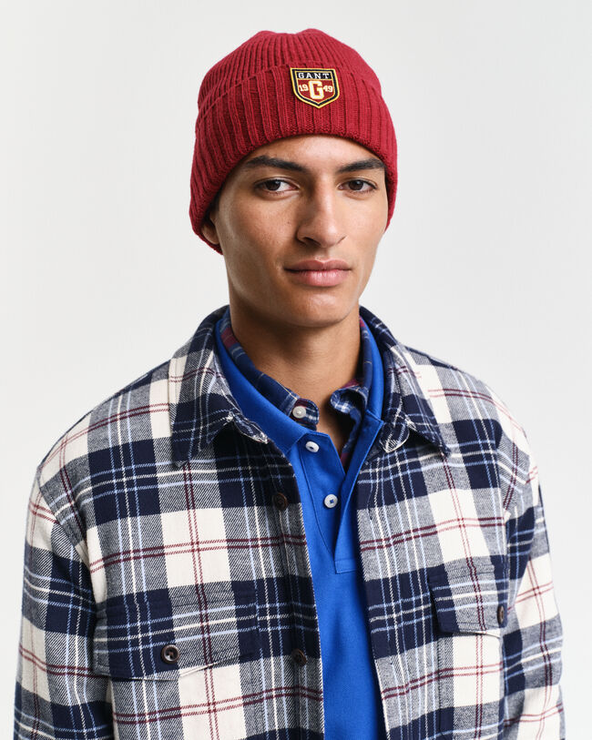 Berretto in lana con stemma