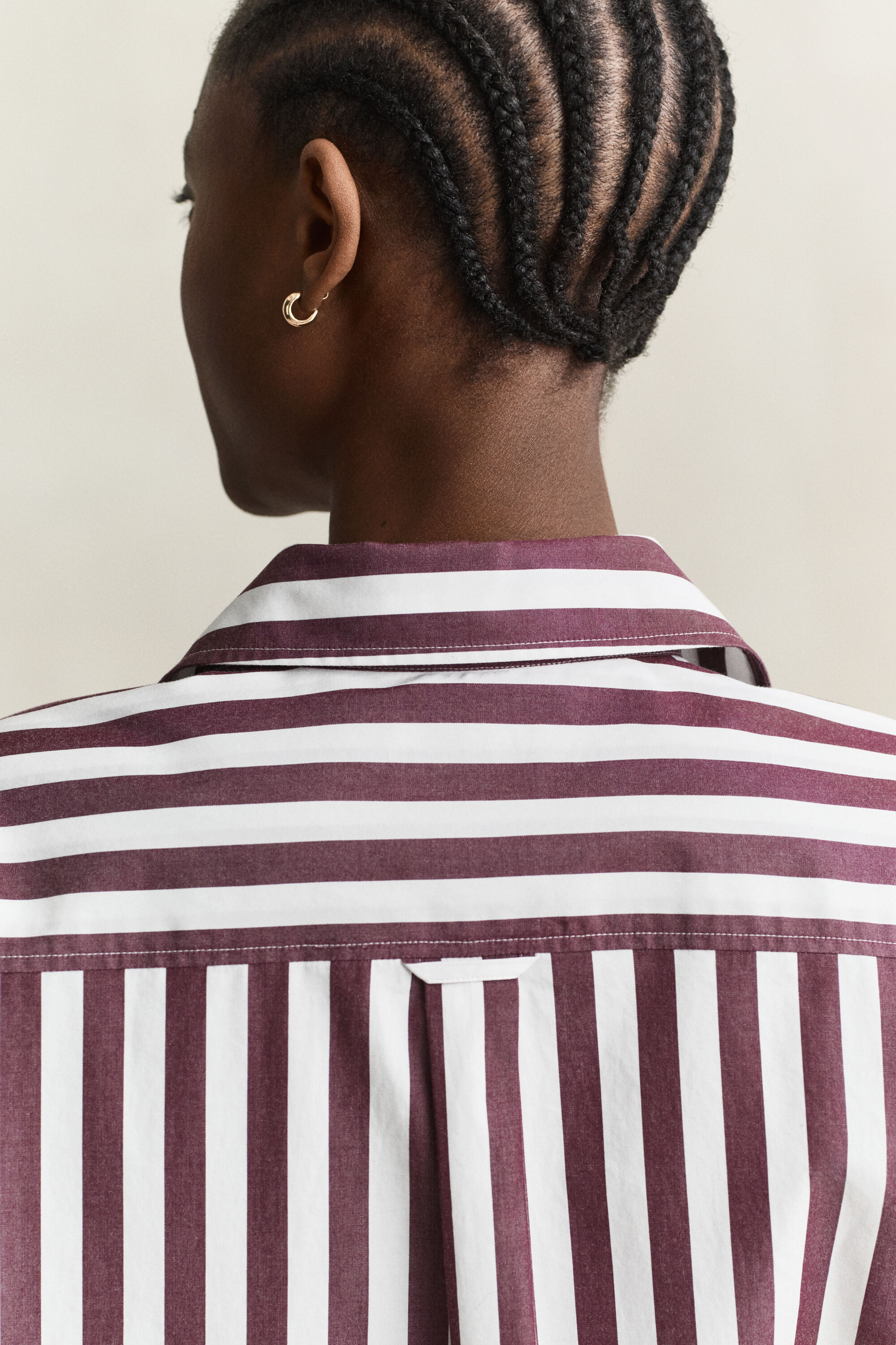 Camicia in popeline a righe relaxed