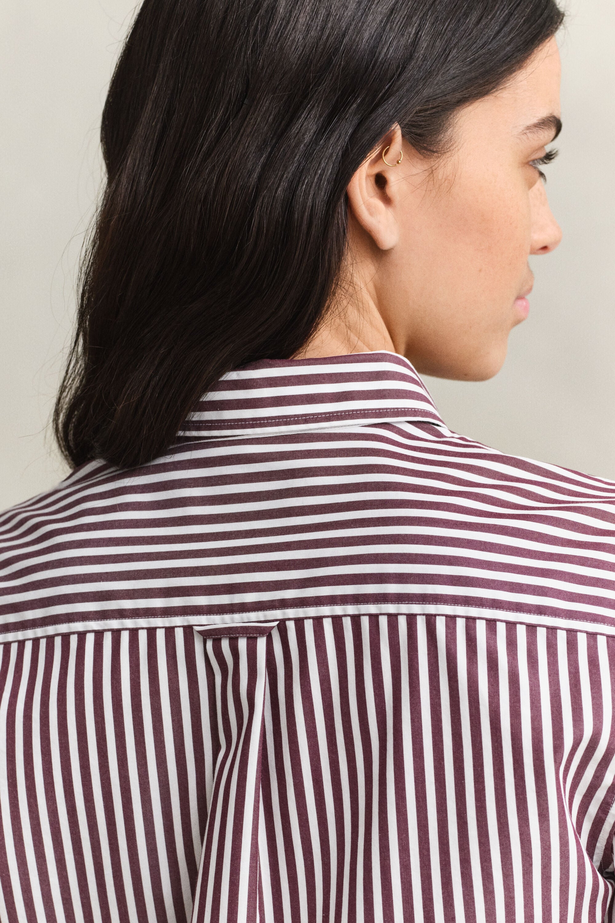 Camicia classica in popeline a righe regular fit