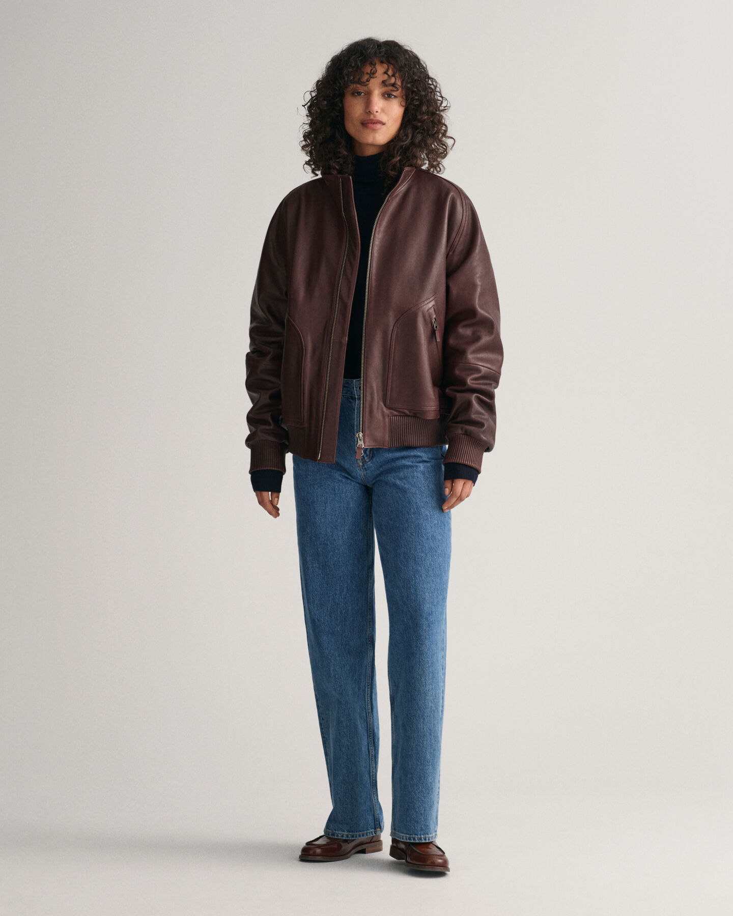 Giacca bomber in pelle