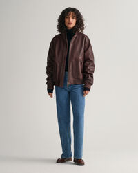 Giacca bomber in pelle