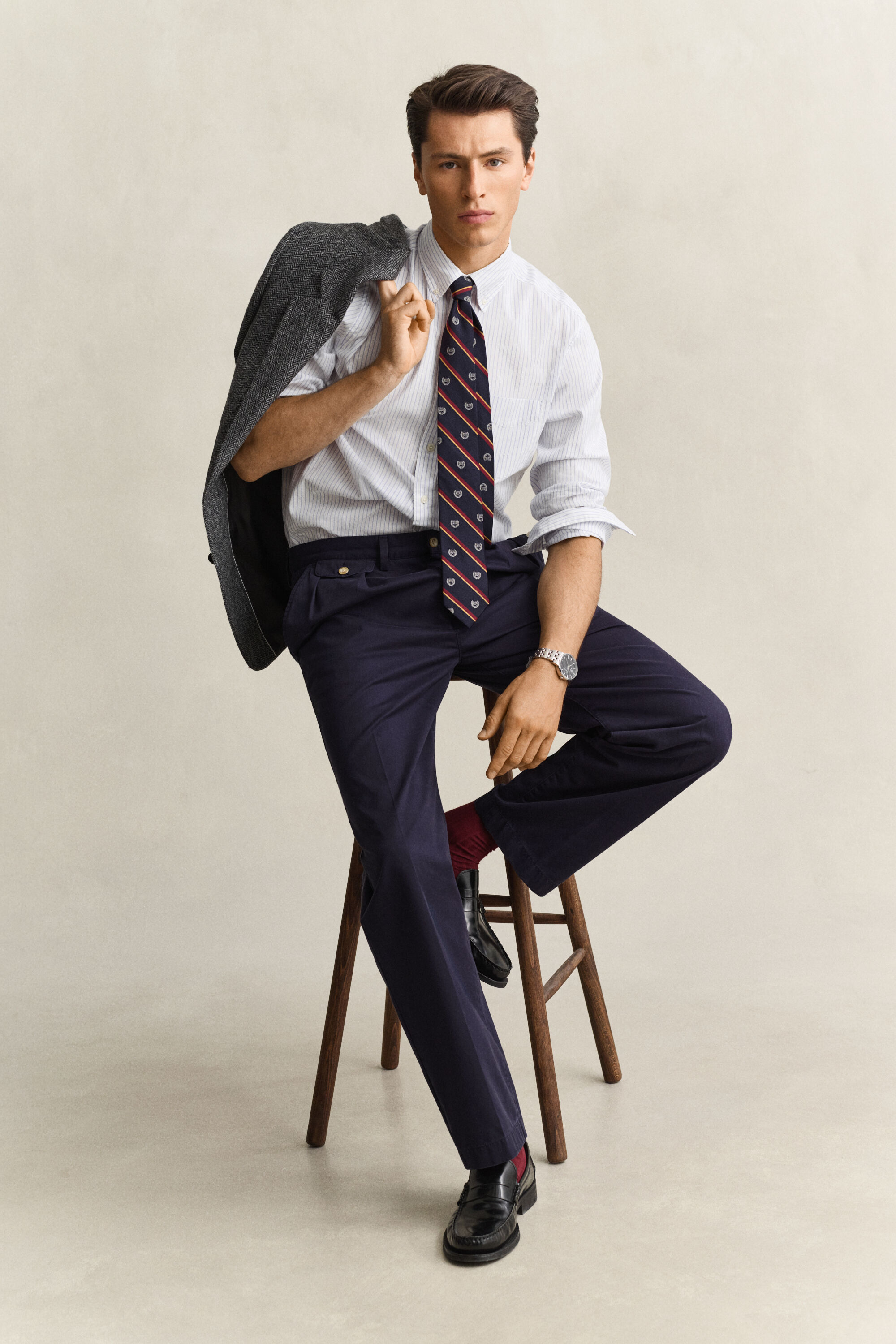Camicia Oxford a righe Gant x Yale