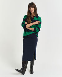 Gonna longuette in jersey