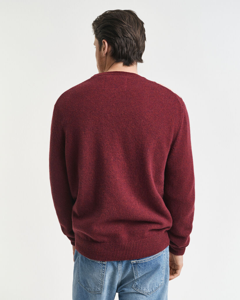 Maglia girocollo a rombi