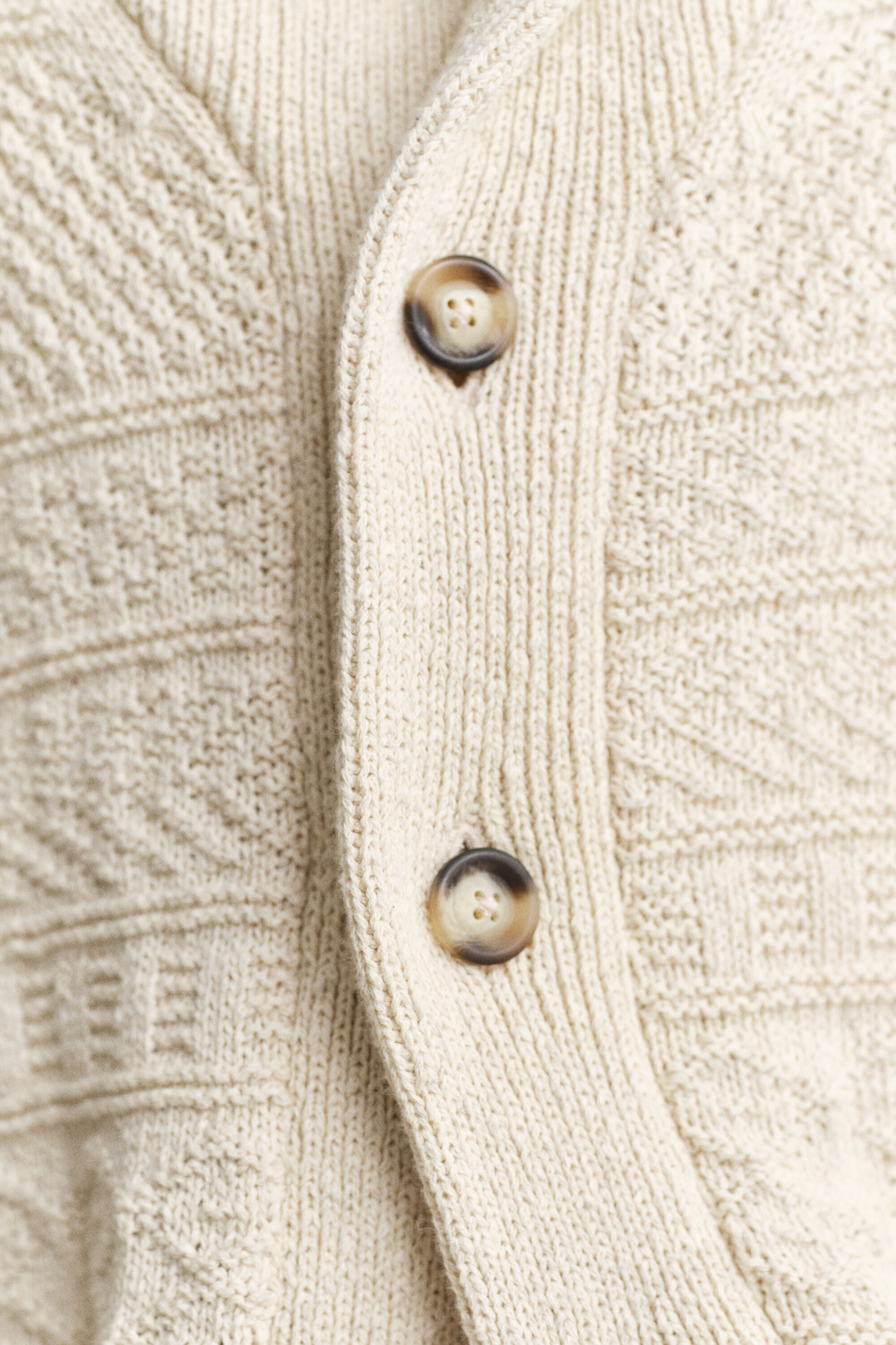 Cardigan in misto cotone testurizzato