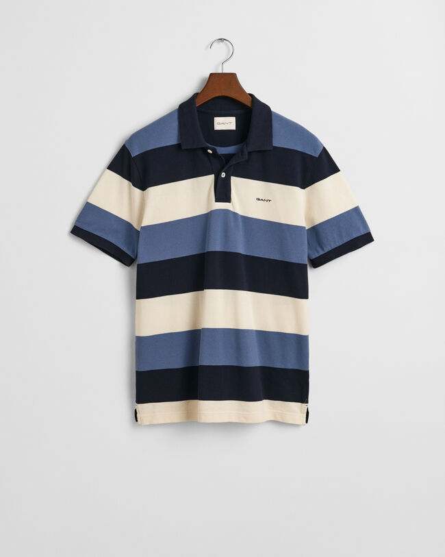 Polo in piqué colour block