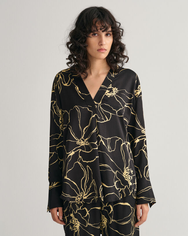 Blusa con scollo a V Line Drawing