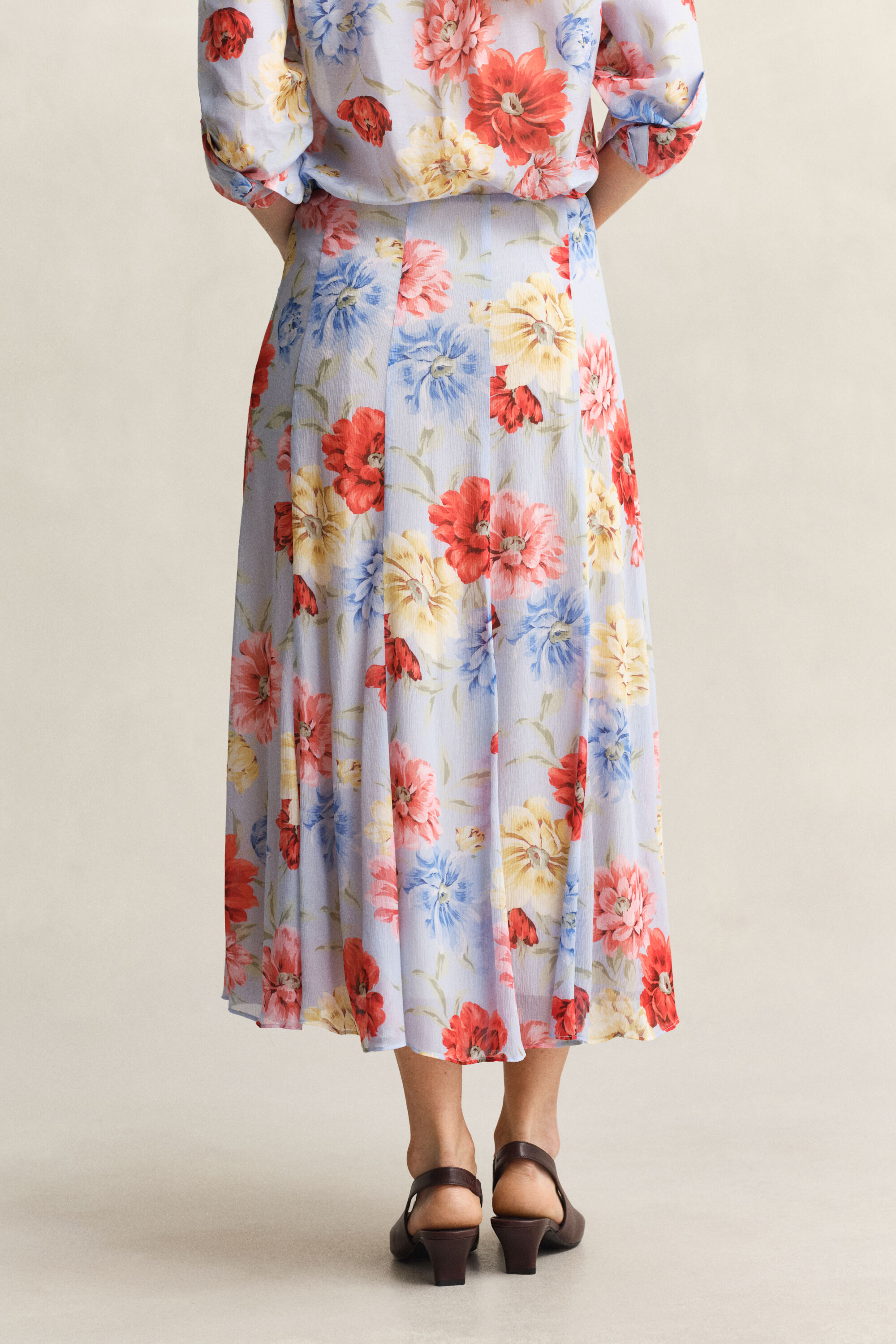 Gonna con stampa floreale