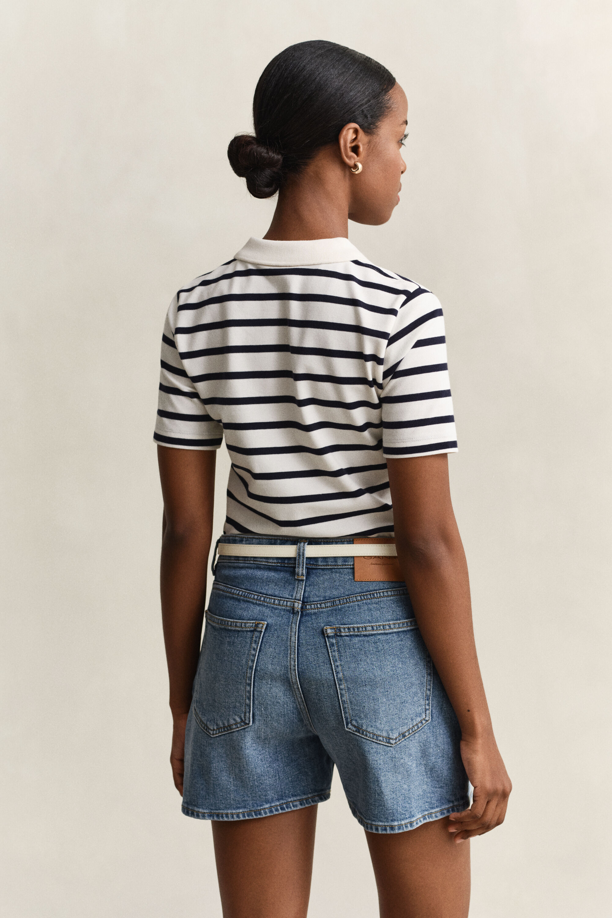 Polo a righe in piqué