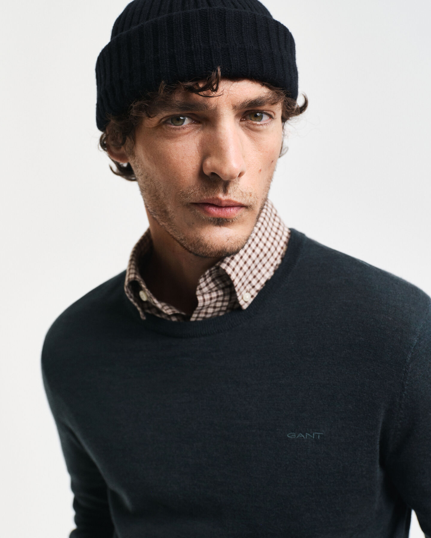 Maglia girocollo in finissima lana merino