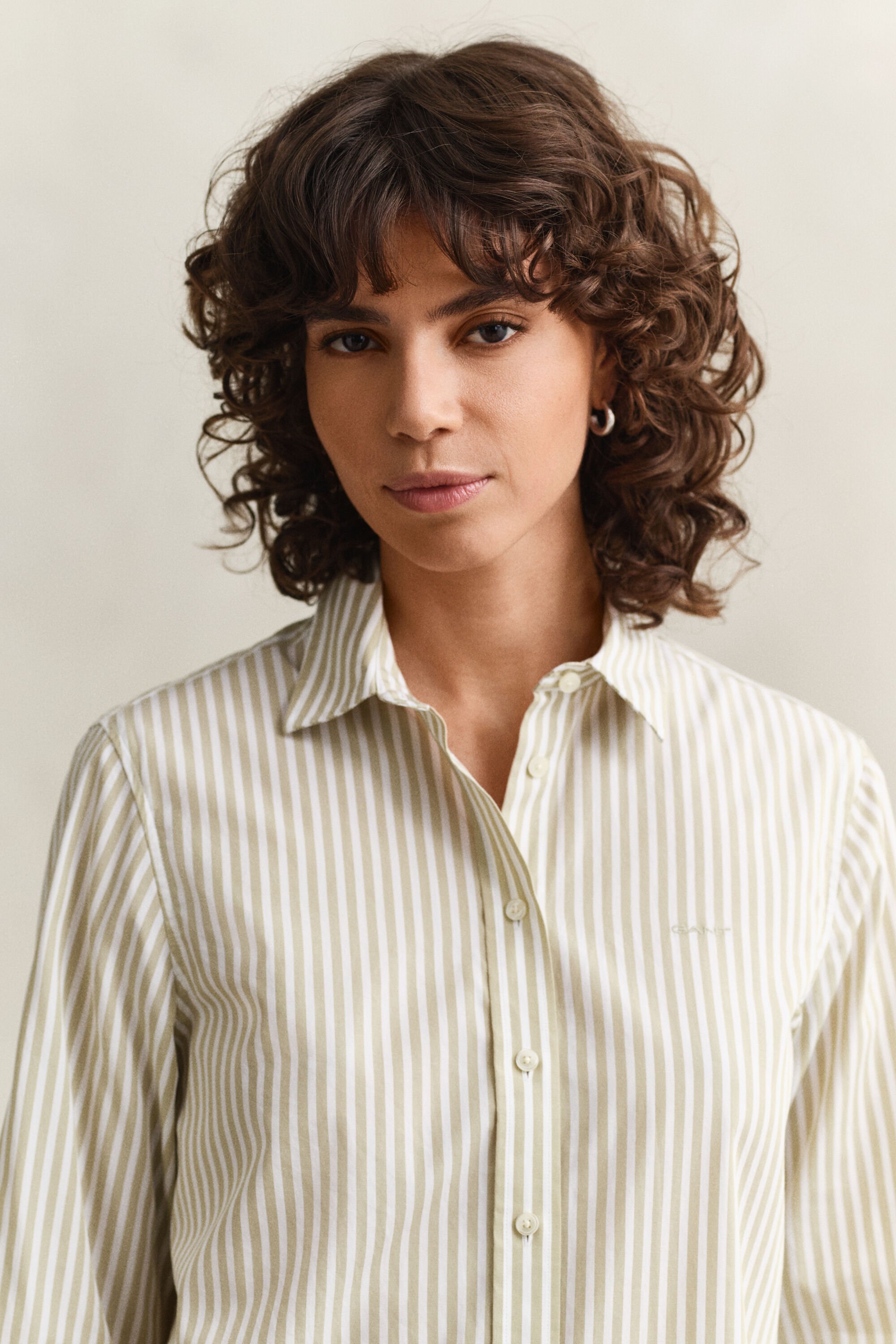 Camicia classica in popeline a righe regular fit