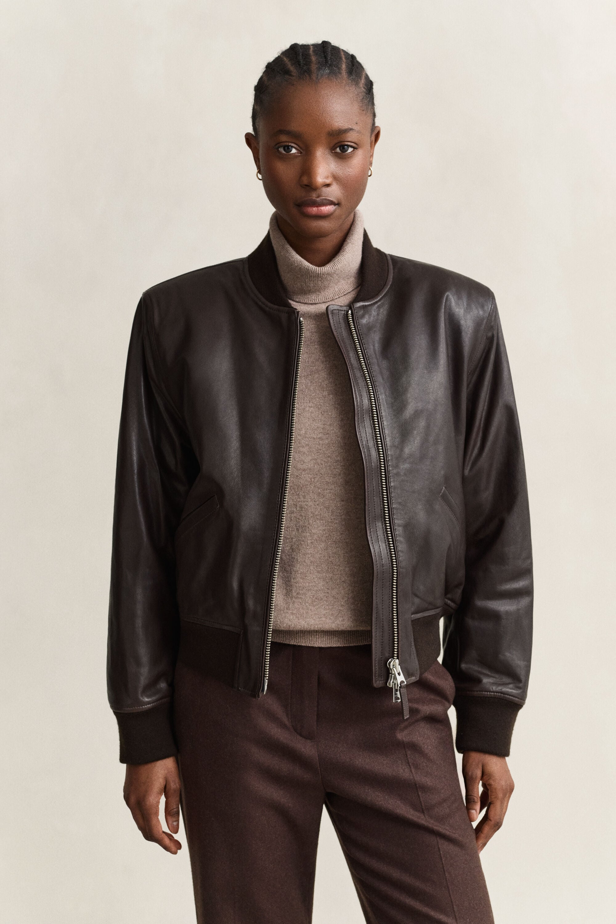 Giacca bomber in pelle