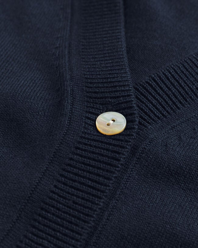 Cardigan con scollo a V in cotone leggero