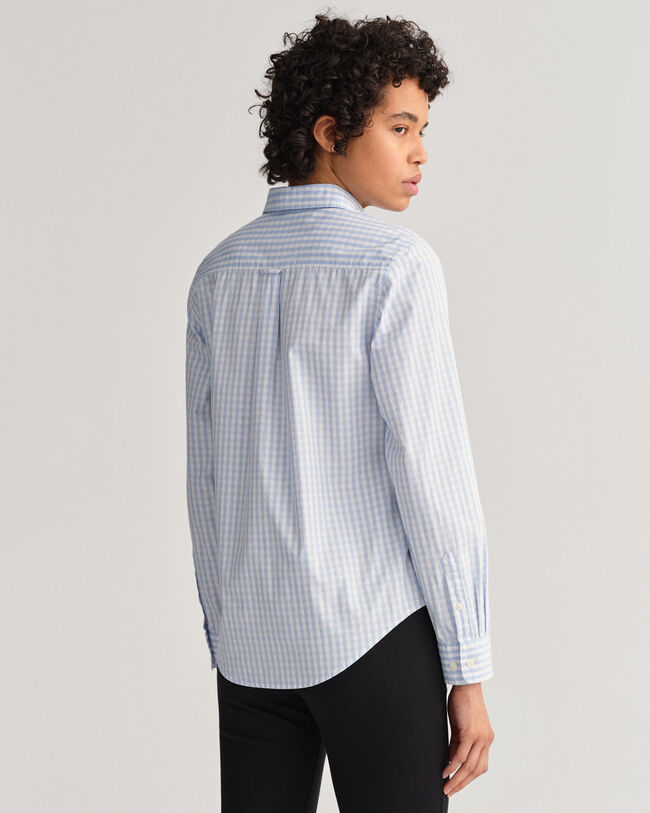 Camicia in broadcloth a quadri percalle regular fit