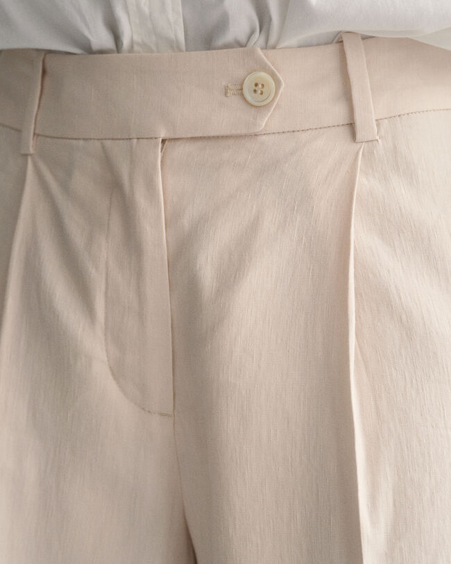 Pantaloncini di lino elasticizzati