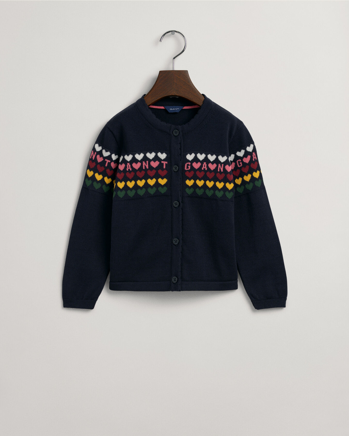 Cardigan in maglia con cuori girls