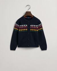 Cardigan in maglia con cuori girls
