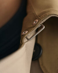 Trench lungo in cotone pesante