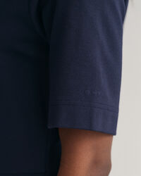 Maglia girocollo a maniche corte svasata