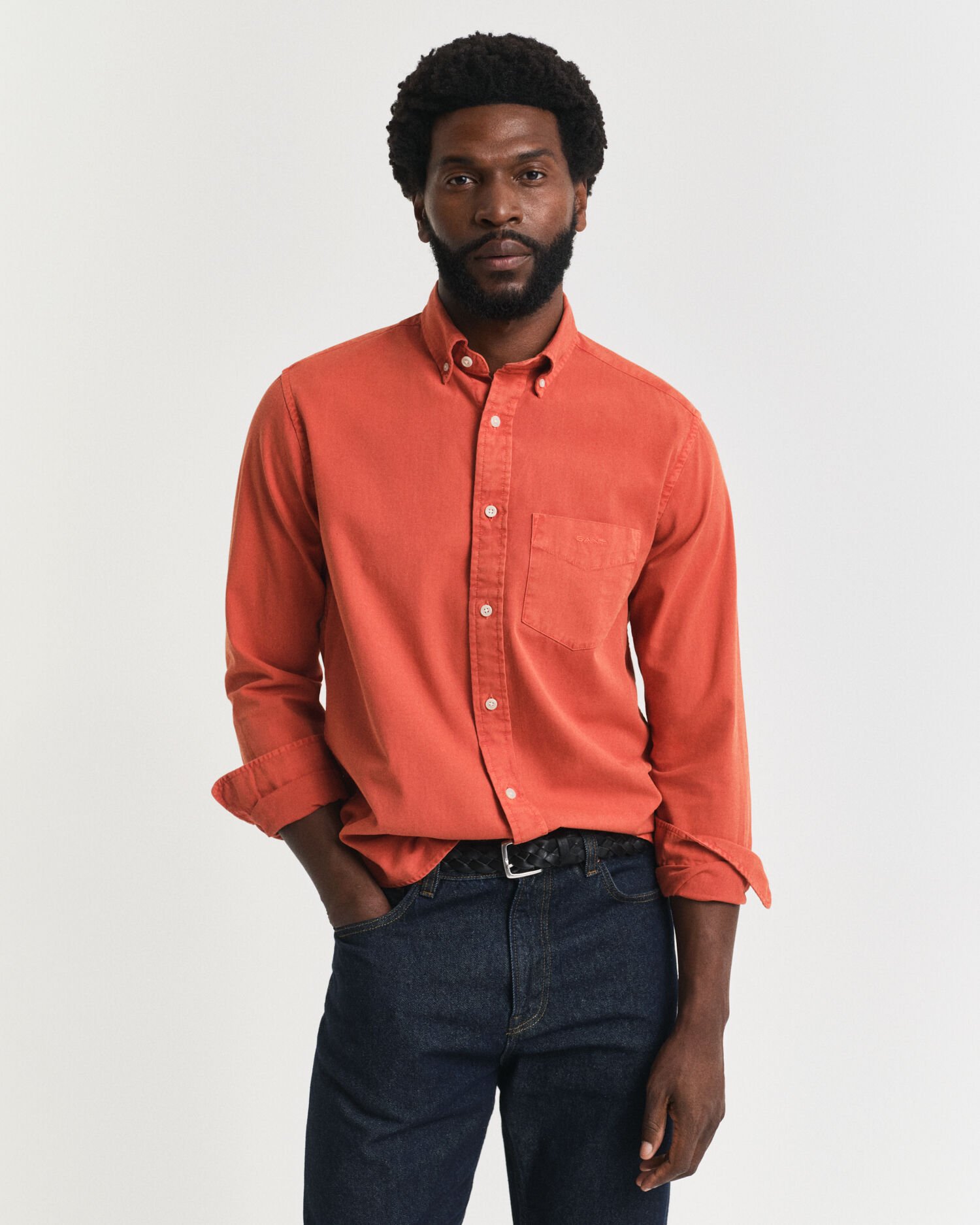 Camicia di twill in capo regular fit
