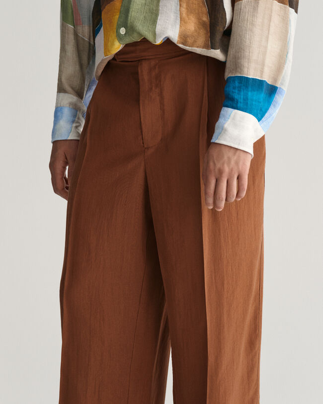 Pantaloni da abito in seta relaxed fit
