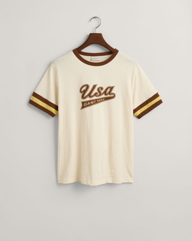 T-Shirt GANT USA con maniche a righe