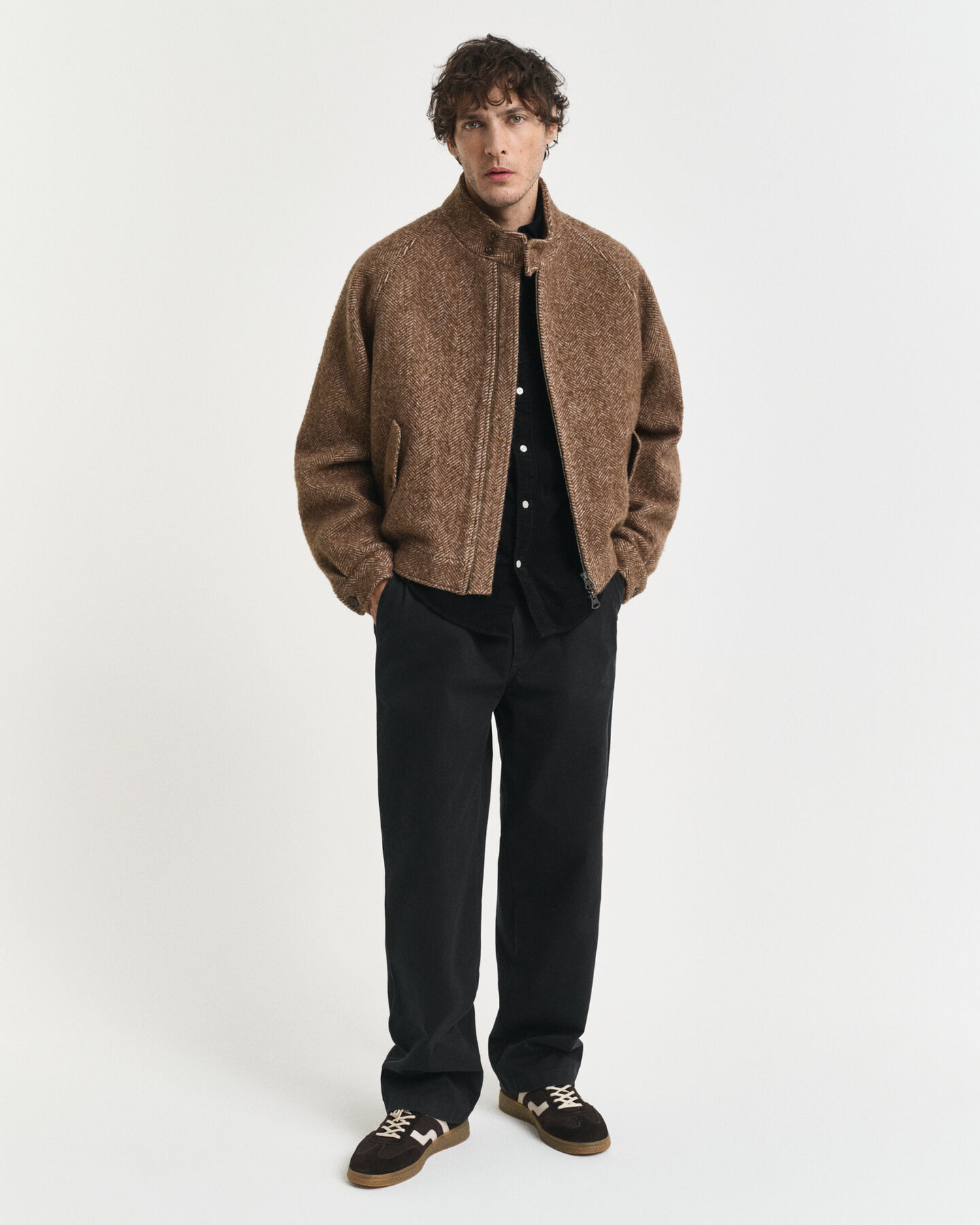 Camicia in cotone e velluto a coste regular fit